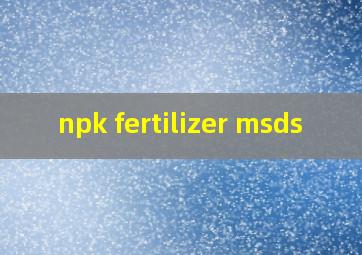  npk fertilizer msds